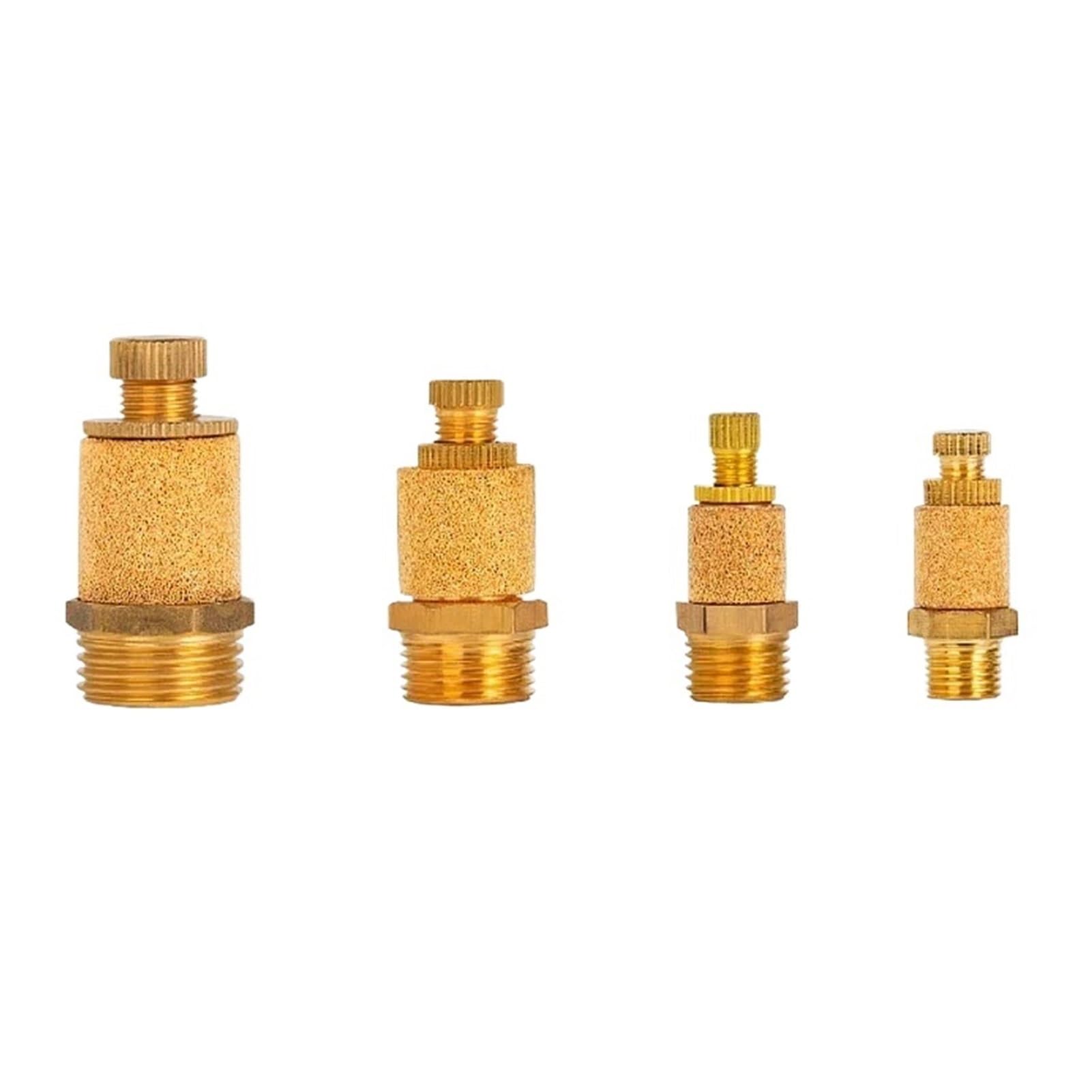 Silenciador neumático del escape Silenciador de escape neumático de latón BSL M5 1/8", 1/4", 3/8", 1/2", silenciadores, adaptador de filtro de ruido, conector reductor de cobre(Throttle muffler-1)