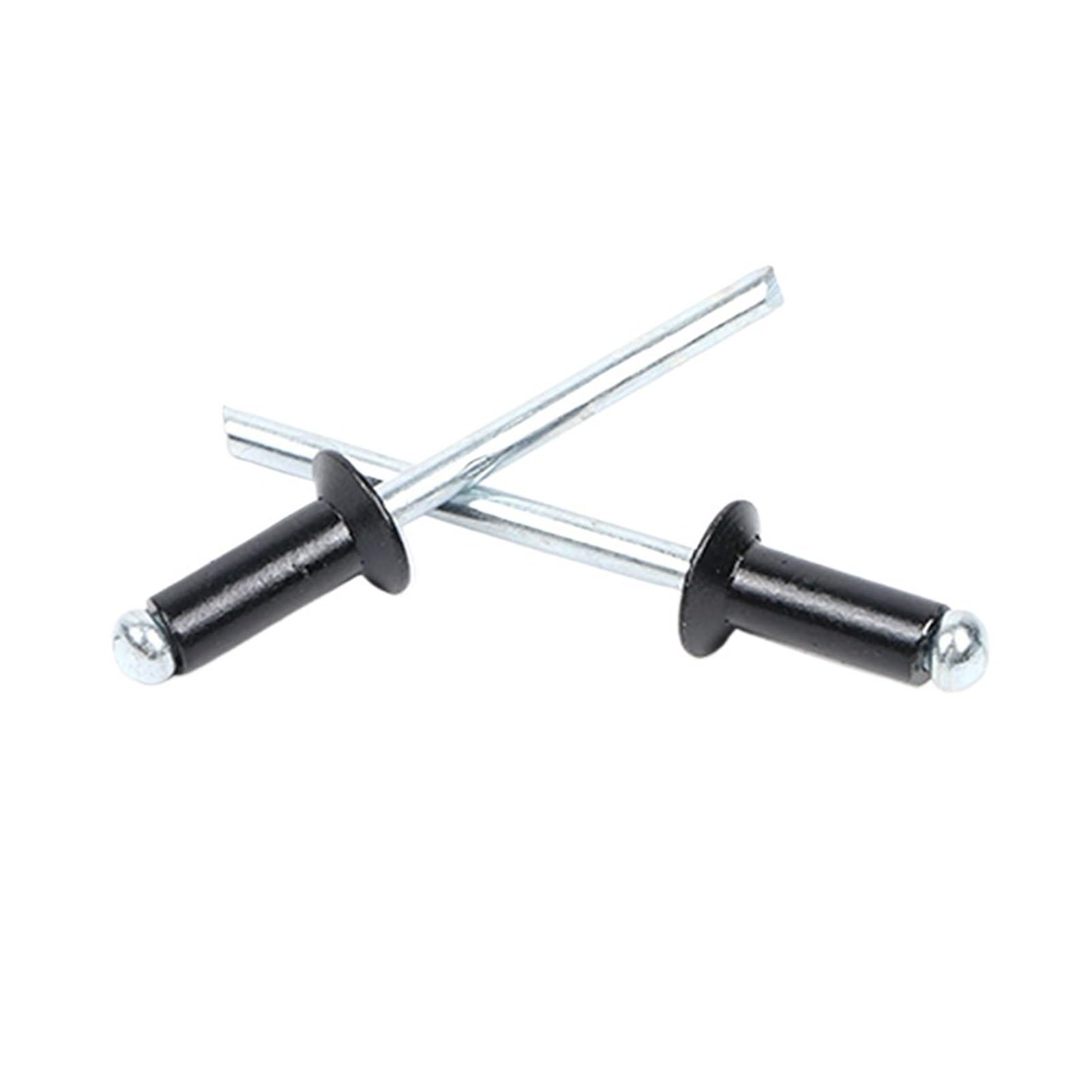 remaches ciegos, Remaches ciegos 30 a 50 piezas Aluminio avellanado negro Tipo abierto 3,2 mm 4,0,8(4.8x13 Mm,30Pcs)
