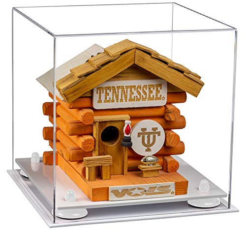 Better Display Cases Versatile Clear Acrylic Display Case - Medium Square Box with White Risers and White Base 10