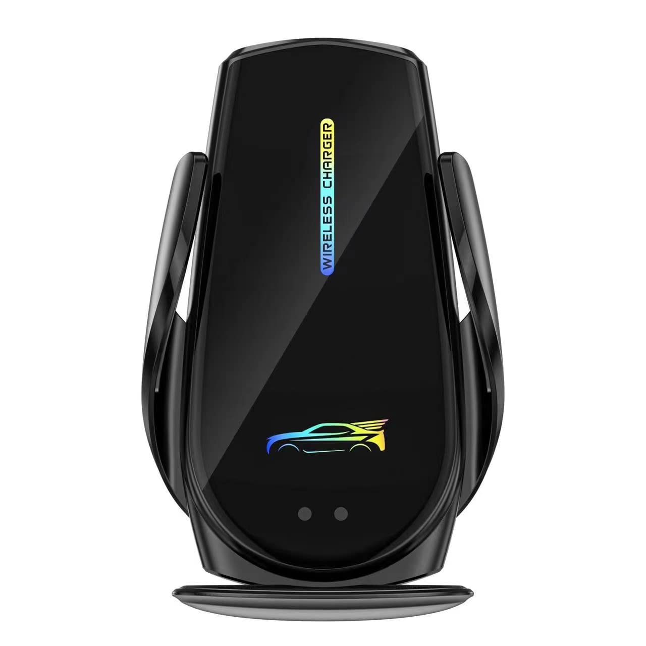 Doeek Wireless Car Charger, Smart Car Wireless Auto-sensing Charger Phone Holder 15W Auto-Clamping Fast Charging Car Mount Charger Air Vent Phone Holder (Black)