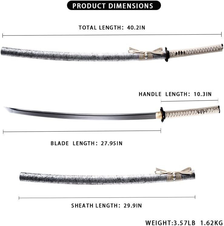 Handmade Sharp Katana, Traditional Clay Tempered 1060/9260/T10 Steel, Full Tang Real Katana Sword, Authentic Japanese Craft Samurai Sword - Image 3