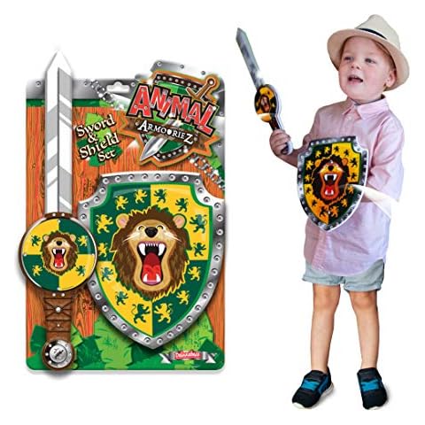 Animal Armouriez - Lion from Deluxebase. Kids Foam Animal Sword and Shield Toy Set Cover