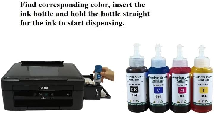 Miniatura 3 de Vivid Colors Botella de tinta de recarga negra para ET2550 T6641 BK T-6641BK T6641BK