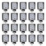 Led Light Bar,Lumitek 20PCS 48W Led Work Light 4inch Square Flood Lights Off-Road Lights Led Lights for Trucks,Off-Road Vehicle, ATV, SUV, UTV, 4WD, Jeep, Boat