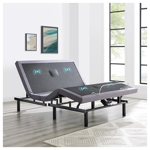 Naomi Home Pain Relieving IdealBase Adjustable Bed Frame Queen, Massaging Zero Gravity Adjustable Bed Base, Electric with 3 Speed Head & Foot Massage, Wireless Remote, 2 USB Ports, 800Lbs Capacity