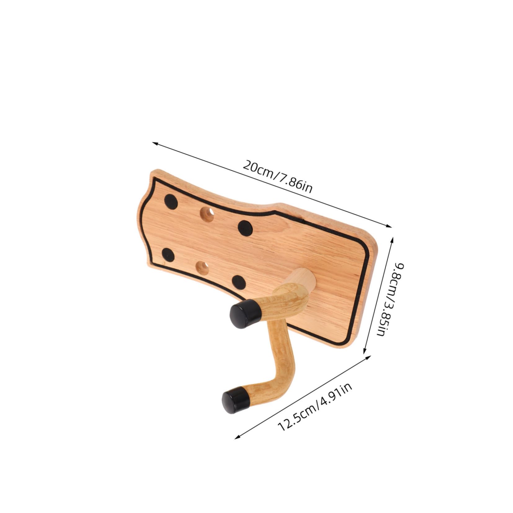 Abaodam Supporto da Parete per Chitarra in Legno Stabile Gancio per Chitarre Acustiche Elettriche Basso e Ukulele Facile da Installare per Casa Studio e Festival