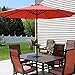 Sunnydaze 9 ft Outdoor Patio Umbrella with Solar Lights - Polyester LED Table Market Umbrella with Push-Button Tilt and Crank - Burnt Orange
