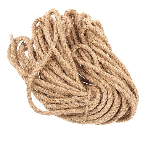 SEWACC Cuerda de Yute Resistente para Jardinería y Embalaje Corrosión Cuerda Gruesa Artesanal Multifunción para y Decoración
