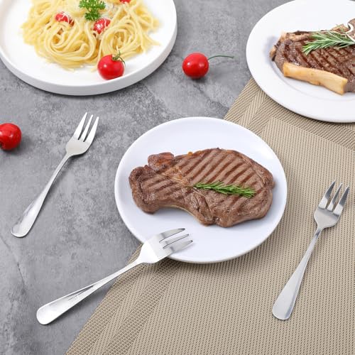 image for Yuanan 24 PCS Stainless Steel Forks, Oyster Forks Versatile Cocktail F