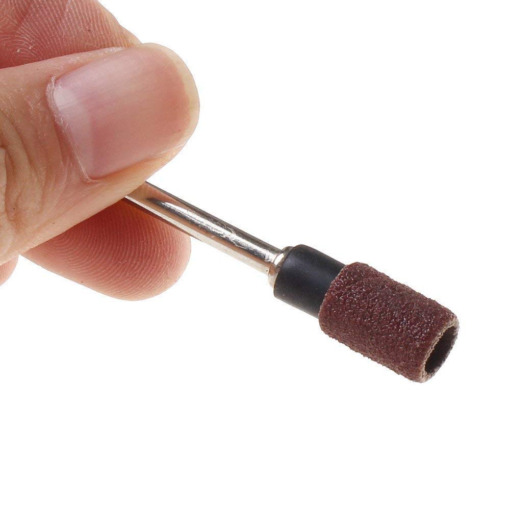 Aone 51pcs Sanding Drum Set for Dremel and All Other Rotary Tools with Corded Electric 51 Replaceable Sanding Bands & 6 Rubber Drum Mandrels (Package 12.2 L x 12.1 W x 2 H cm) 50 Grams - Multicolour - Image 4 thumbnail