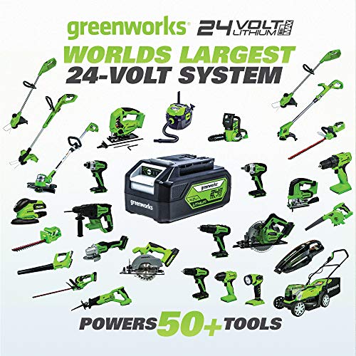 Greenworks 12-Inch 24V Cordless String Trimmer/Edger, 2.0 AH Battery Included 21342