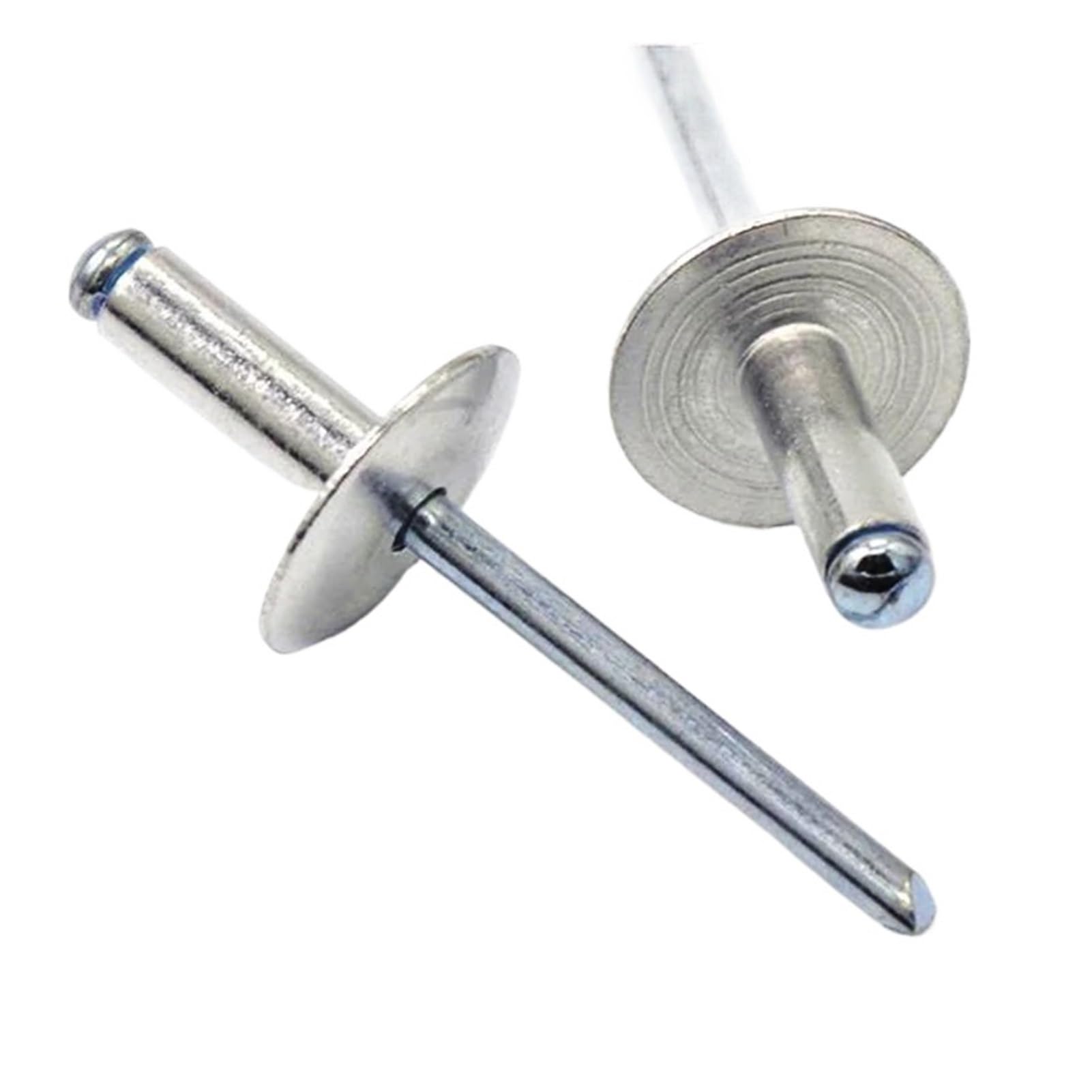 remaches ciegos, Remache ciego de aleación aluminio, remache cabeza grande, plana, redonda, clavo tracción, M3.2 M4 .8 M5 M6.4, 10 a 100 Uds(16mm,M4.8 (20Pcs))