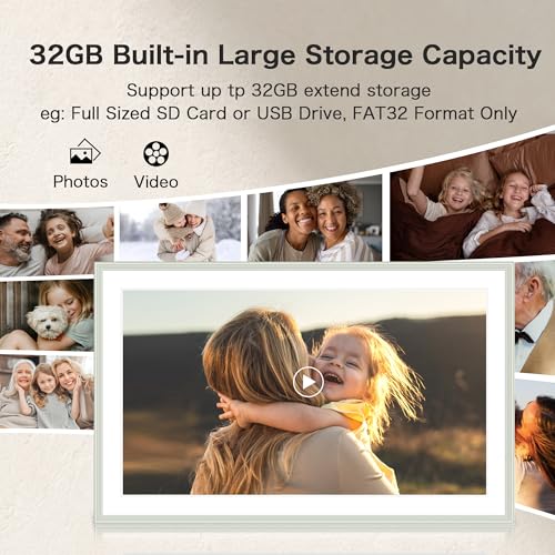 Image of Digital Picture Frame, 15.6 Inch Frameo Digital Frame WiFi Large Display