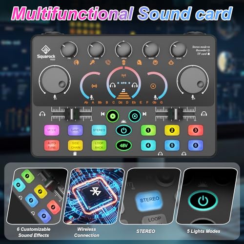 Image of Podcast Equipment Bundle, Dynamic XLR /USB Gaming Microphone & Streaming Audio Mixer with RGB Lights, Perfect for Podcast, Recording, Video Vocal, PC