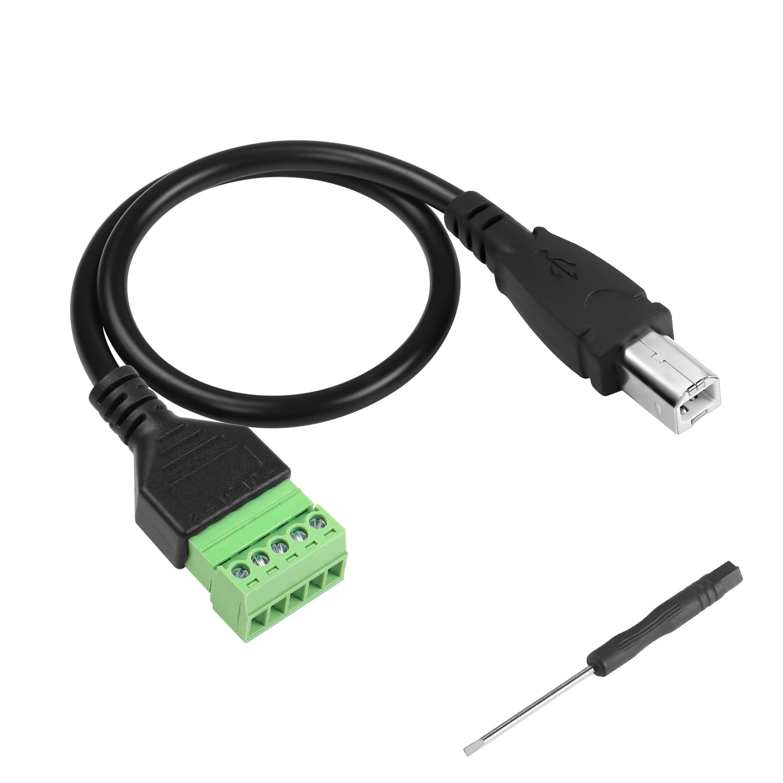 Terminal Block USB 2-Pack USB 2.0 Type B To Screw Terminal Cables ...