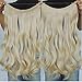 Secret Halo Hair Extensions Flip in Curly Wavy Hair Extension Synthetic Women Hairpieces 20" (Light Blonde #22/613)