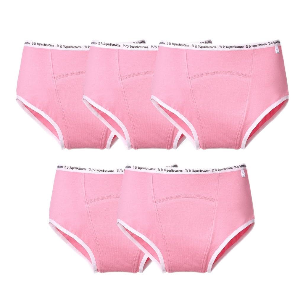 superbottoms MaxAbsorb® Period Underwear | Period Panty for Women | 8Hr Absorption | No Leaks, No Stains | High Waist, Full Coverage | Bamboo Fabric + Cotton - Pack of 5