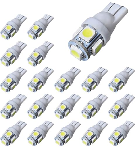 Jtech 20x 194 168 2825 T10 5 SMD White LED