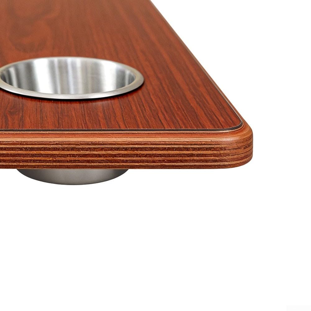 Tavolo da barca in legno massiccio 800 x 400 mm, liscio, per yacht, pontone, camper, rimorchio, con bordi arrotondati di sicurezza
