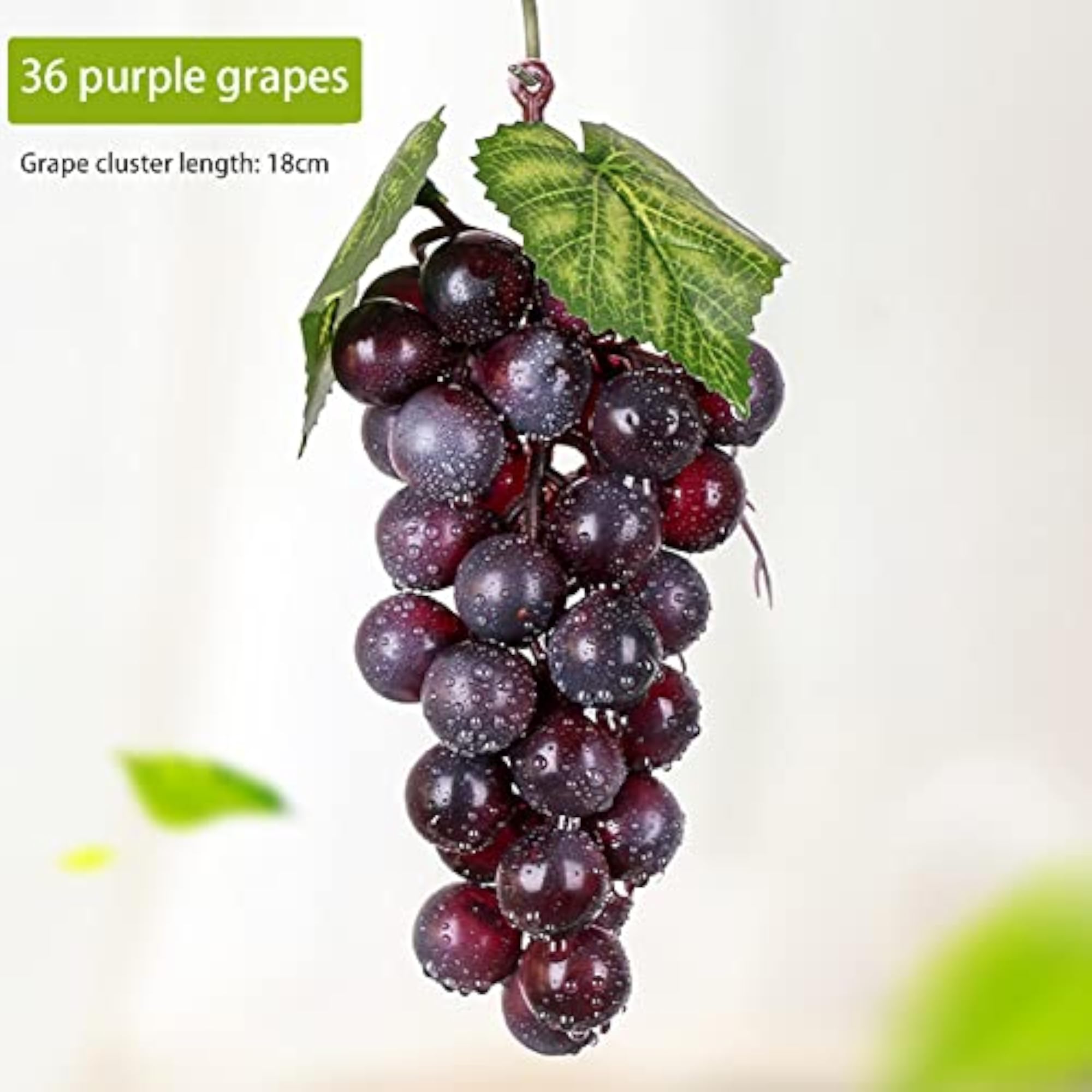 36 Grapes Artificial Mini Frosted Grape Clusters for Decor