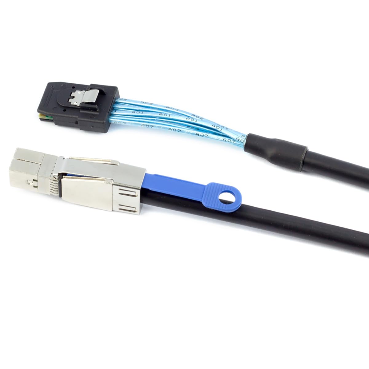 Mini SAS HD SFF-8644 con IC a SFF-8087 Server Stacking Cable - Cavo dati 12Gbps ad alta velocità 28AWG 10 Ohm, nero (1M)