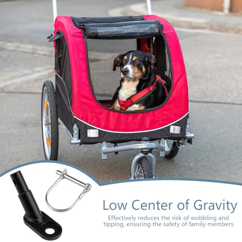 Fahrradanhänger Kupplung,Metall Anhängerkupplung,Fahrrad Anhängerkupplung mit 2 Stück Sicherungsstift für Kinderanhänger Hundefahrradanhänger Hundewagen