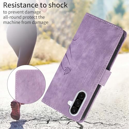 Housse cuir synthétique premium Samsung Galaxy A56 5G finition violette