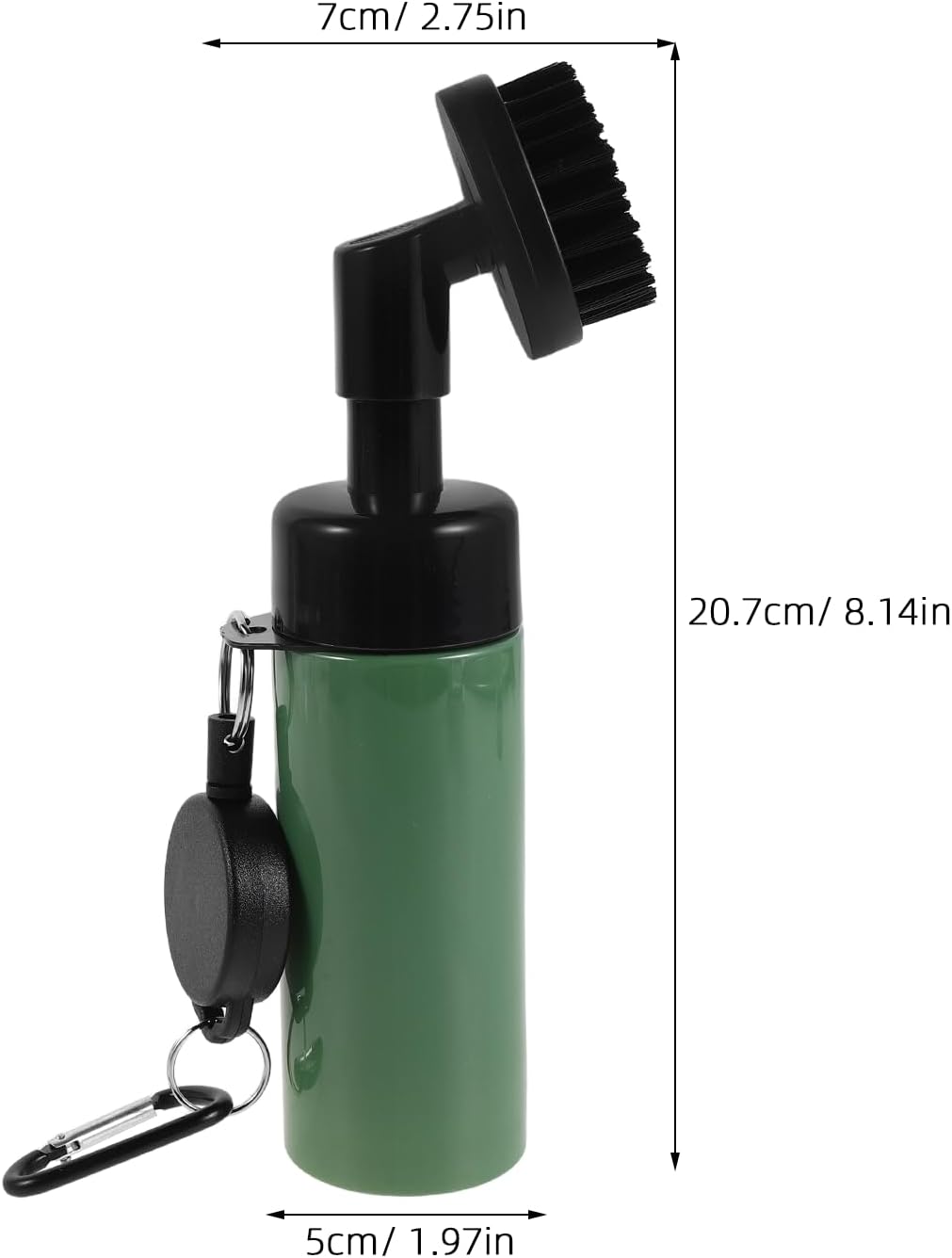 Golf Club Face Cleaner with Squeeze Water Bottle and Retainer Clip, Portable Multi-use Plastic Brush for Golf Bag Accessories and Outdoor Cleaning image 2