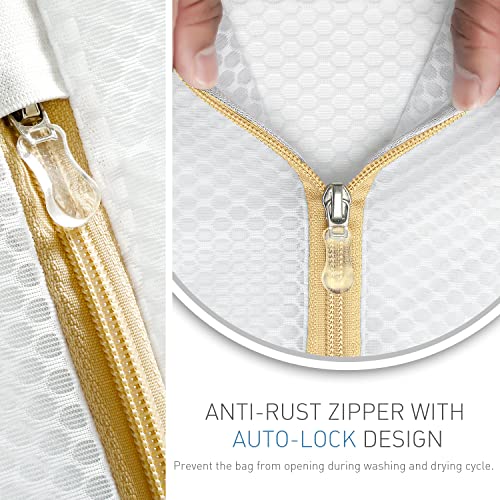 Amazon Brand - Pinzon Delicates Mesh Laundry Bags, Washing Machine Wash Bags, Reusable And Durable Mesh Wash Bags For Delicates Blouse, Hosiery, Underwear, Bra, Lingerie Baby Clothes - 3M #TOP2