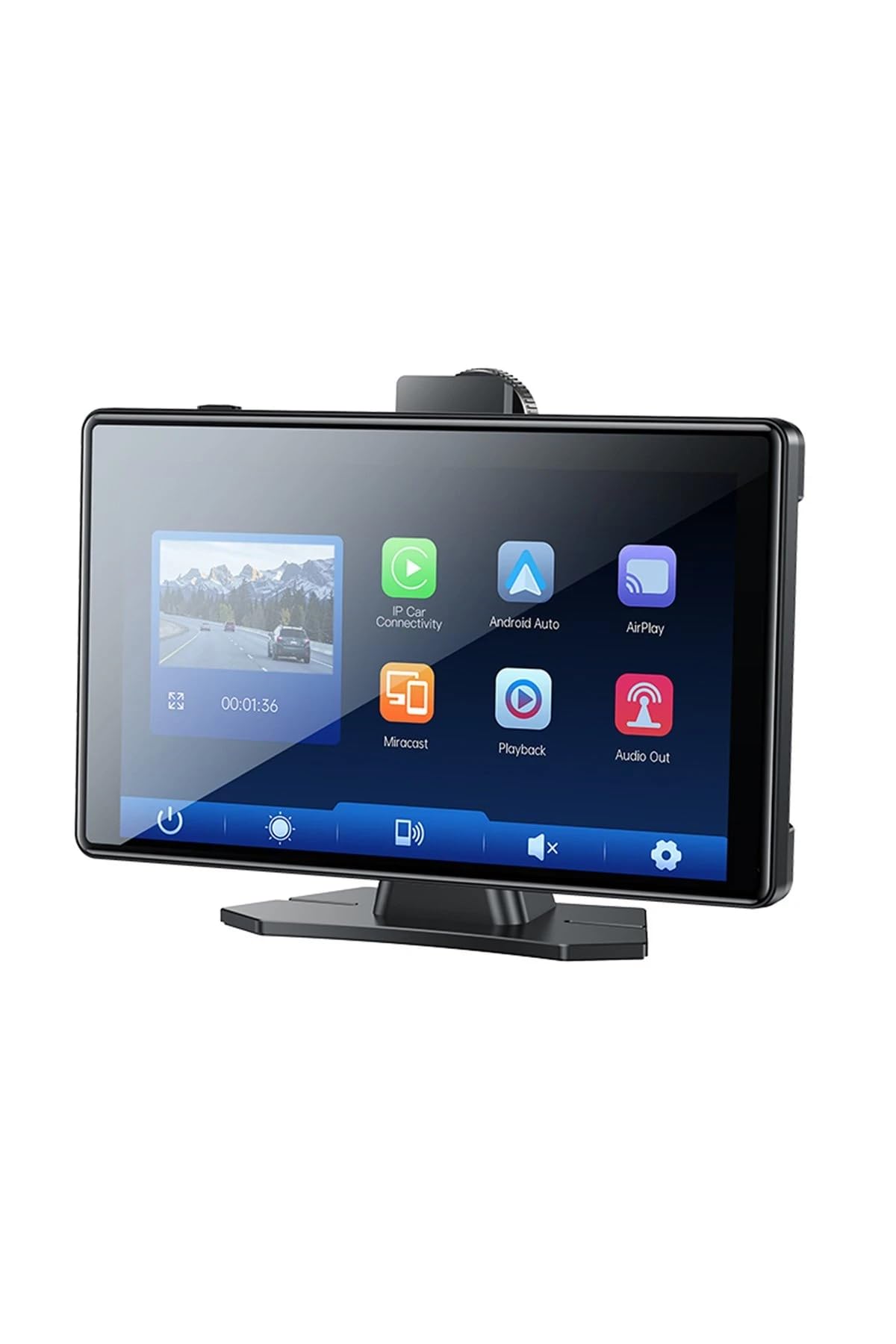 YESIDO Multimedya Araç Sistemi – 9 İnç HD Ekranlı CarPlay & Android Auto Destekli, 4K Ön/ 1K Arka Kamera Entegreli, Bluetooth 5.2 & WiFi Bağlantılı, Navigasyon ve Müzik Oynatma Özellikli, KM18, Siyah