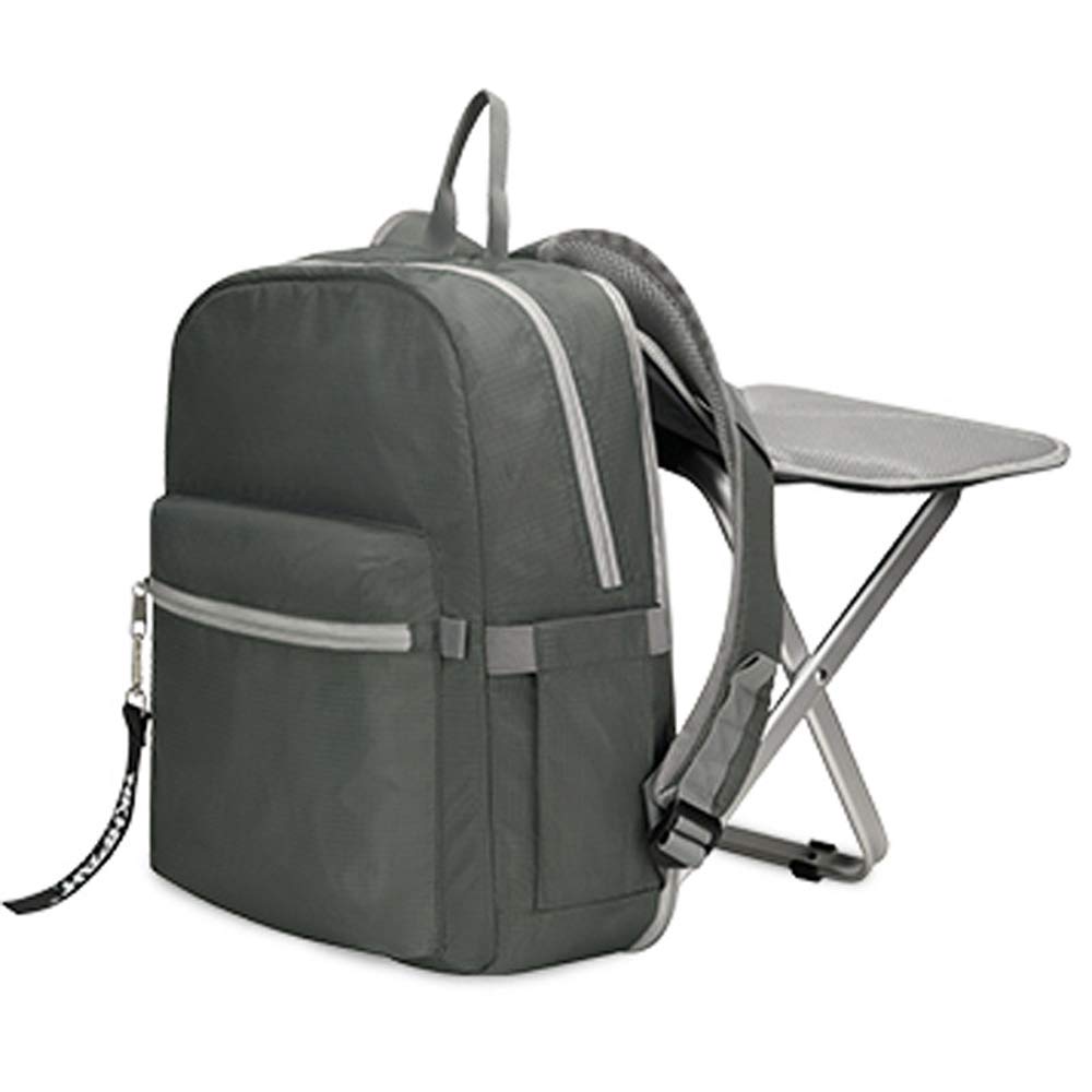Zaino leggero con sgabello e sedia pieghevole, per campeggio, pesca, escursionismo, picnic, barbecue