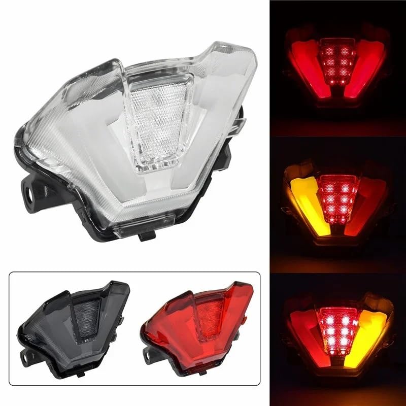 Feu arrière LED pour MT-07 avec clignotants intégrés et look moderne red lens pour modèles 2018-2023