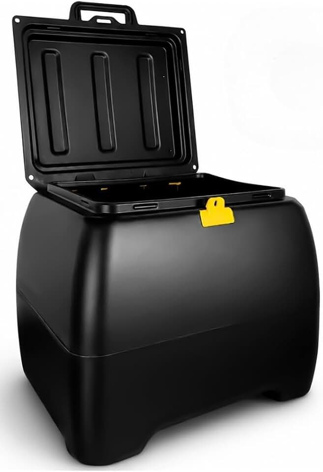 Caixa Baú 100L para Motoboy, Baú de Entrega em PEAD Reforçado com Suporte de Aço e Kit Fixação Universal Preto