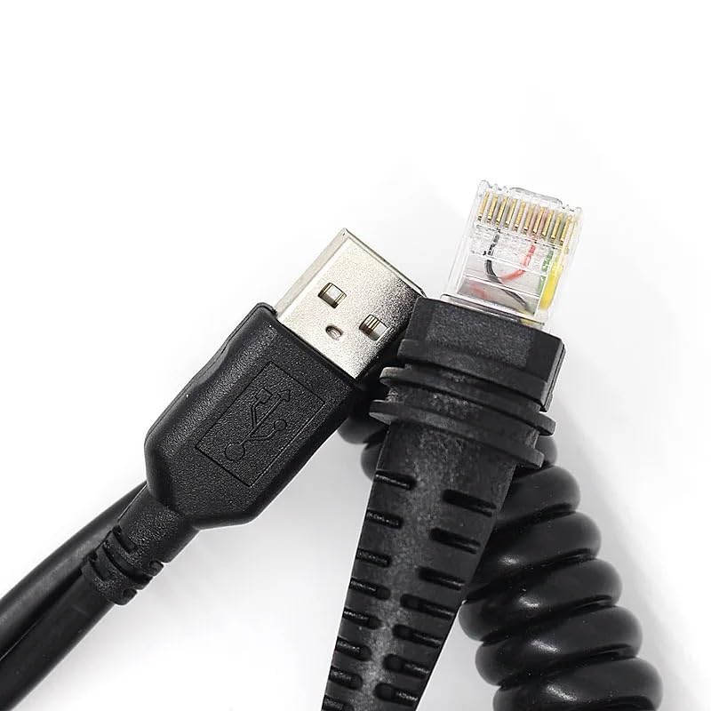 Narzędzia 3 szt./5 szt. nowy zwijany kabel USB do transmisji danych 3M kompatybilny z Honeywell 1200g 1202g 1250g 1300g 1450g 1900h 1902 czytnik skanerów kodów kreskowych (5 szt.)