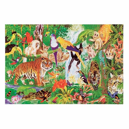 Melissa & Doug Rainforest Floor Puzzle, 48 pc Jumbo Jigsaw Puzzle, Educational Screen Free Activity for Toddler, Preschoolers and Kids Ages 3+ (2 x 3...