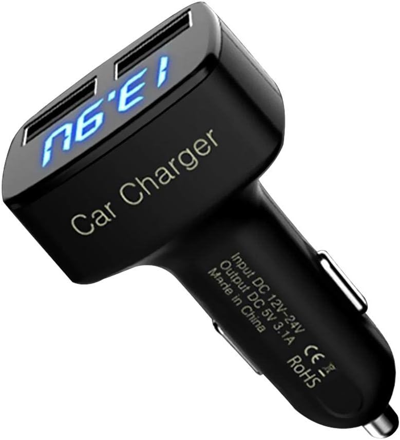 caricabatterie usb con voltmetro