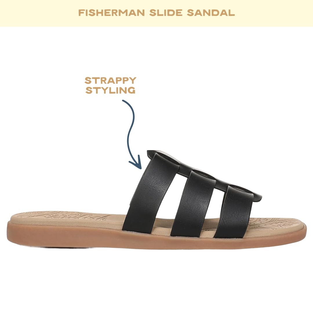 Blowfish Malibu Sandalias planas para mujer Jellyfish, Negro, 38 EU