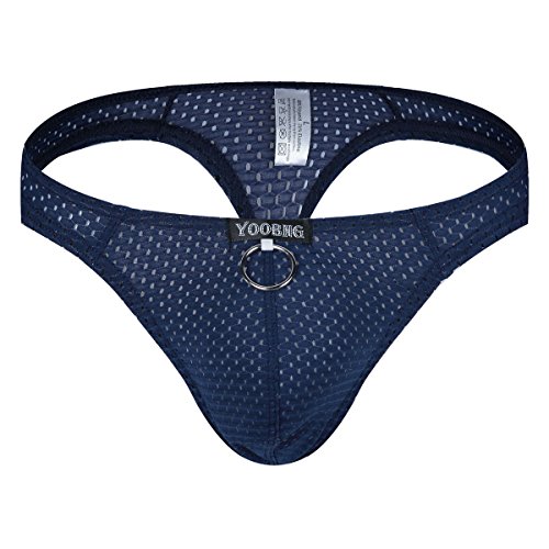YOOBNG Men's Sexy GString Breathable Hole Underwear Bikini Low Rise