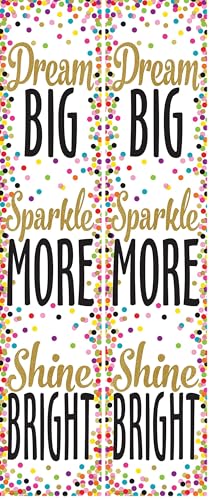 Image of Teacher Created Resources Confetti Dream Big, Sparkle More, Shine Bright Banner (3915) (Pack of 2)