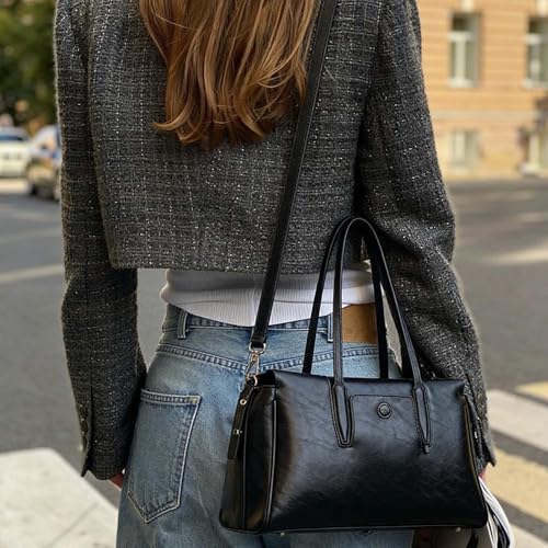 Bolso hombro para mujer estilo retro Boston en cuero miniatura 2