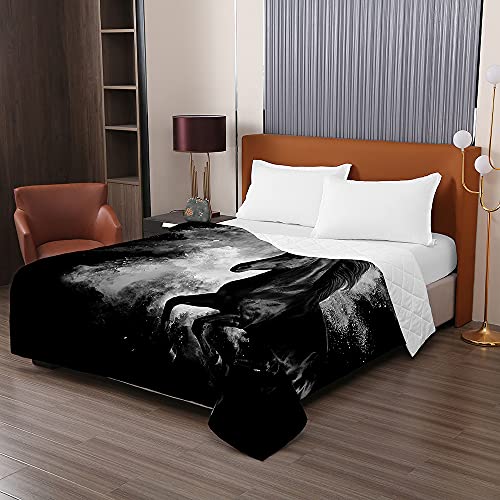 Odot Colcha Bouti de Verano, 3D Atrapasueños Estampado Suave Microfibra Multiusos Cubrecama Lavable Acolchada Edredón Manta para Cama de Infantil Individual Matrimonio (Niebla,130x150cm)