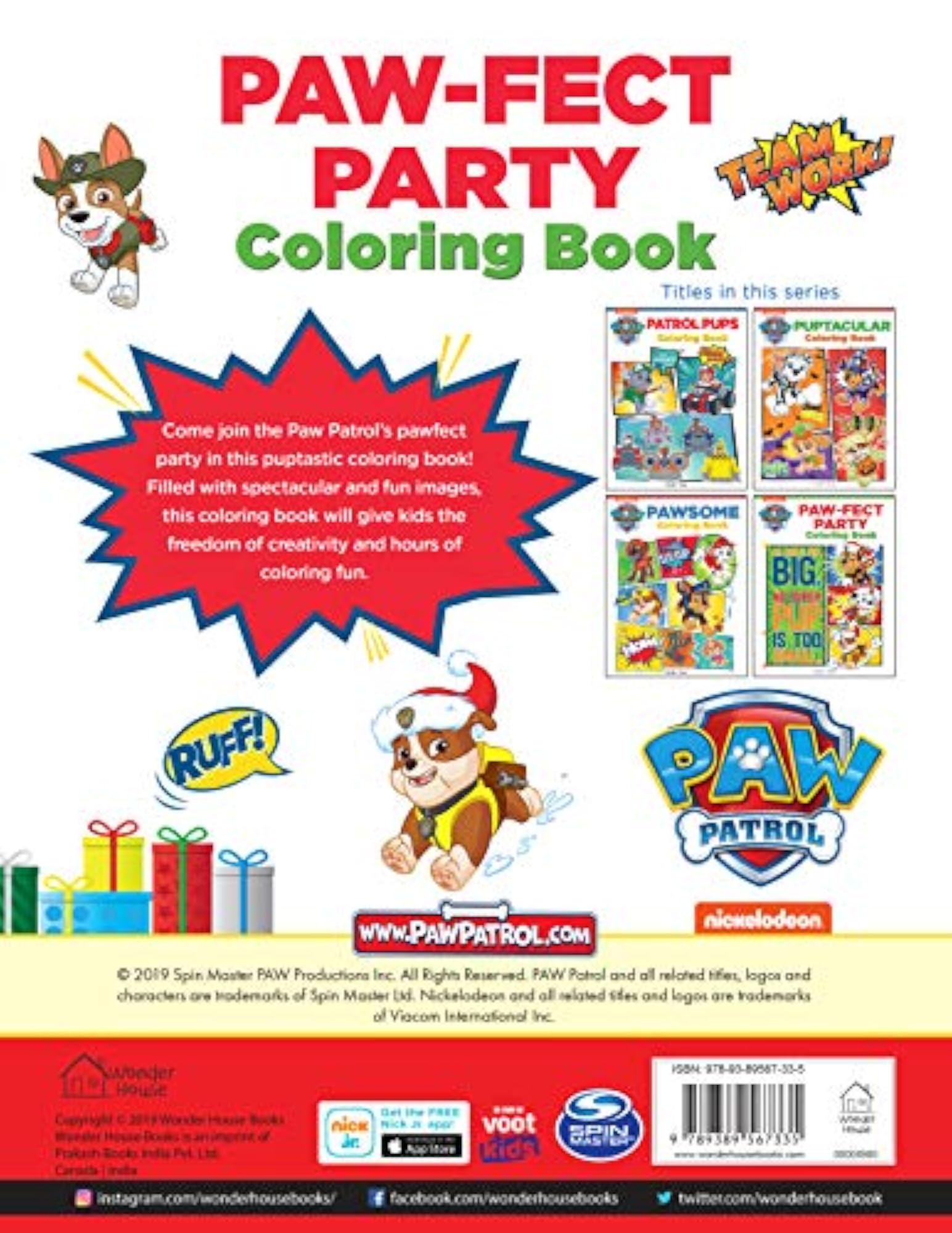 Paw-fect Party: Paw Patrol Coloring Book, Children's Book