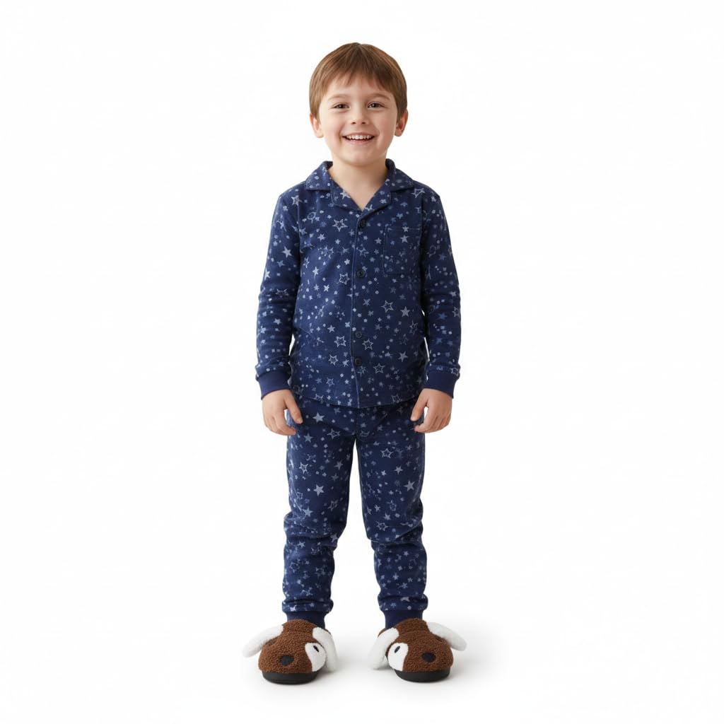 A2Z 4 Kids Lindas pantuflas 3D de animales de felpa suave y cálidas, calzado de interior con suela antideslizante, zapatos de invierno acogedores para niños y niñas, diseño de cachorro marrón, tallas