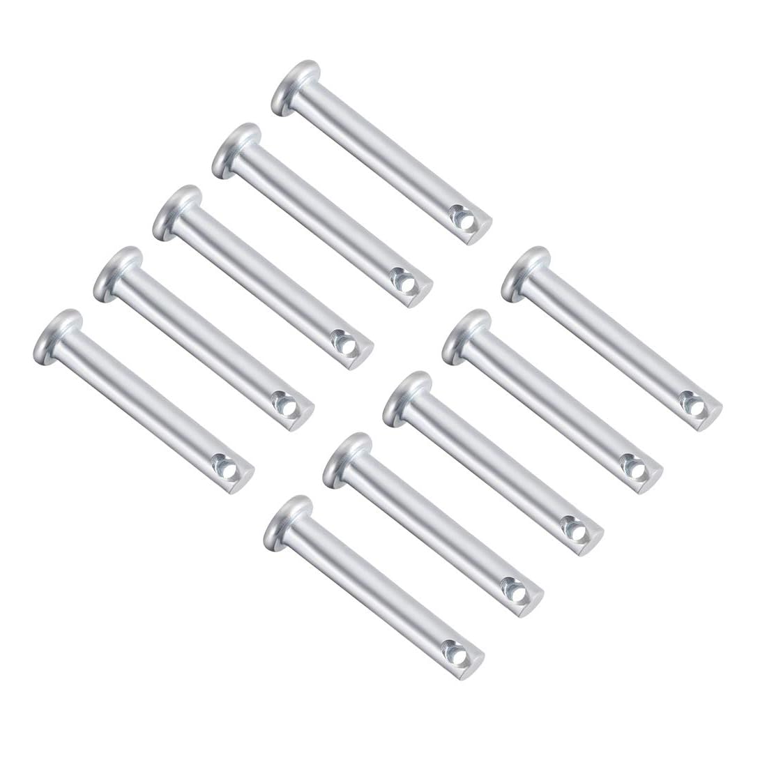 TA-VIGOR 5 x 30mm Clevis Pins Single Hole Zinc-Plated Steel Flat Head 10pc — image 1