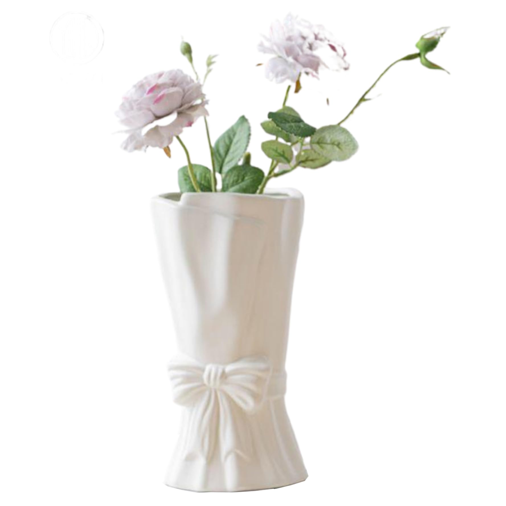 Vase à fleurs en céramique blanche moderne pour décoration intérieure et hydroponie