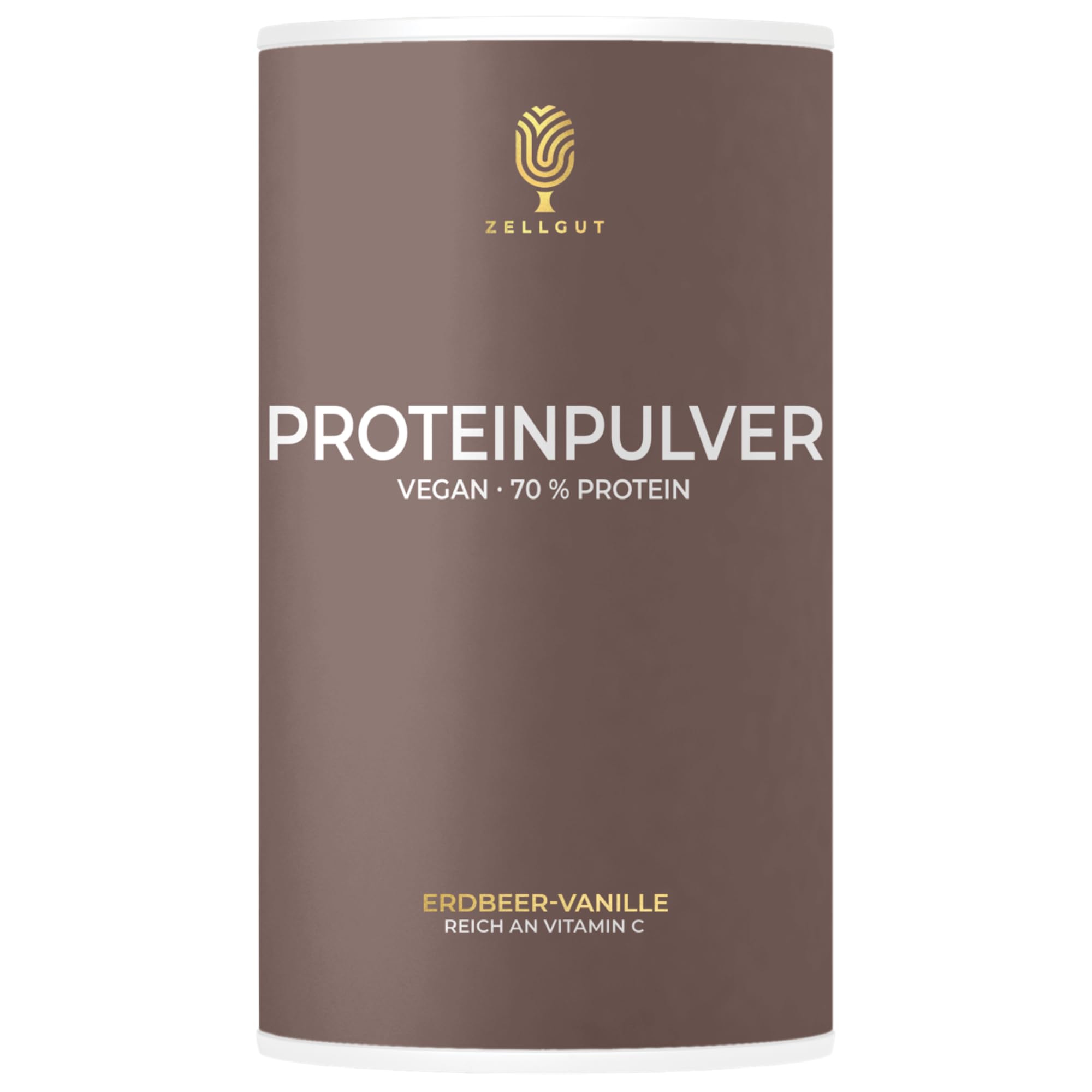 PROTEINPULVER ERDBEER-VANILLE • 70% Protein • 3 pflanzliche Proteinquellen • enthält gesunde Darmbakterien • vegan & glutenfrei • sojafrei