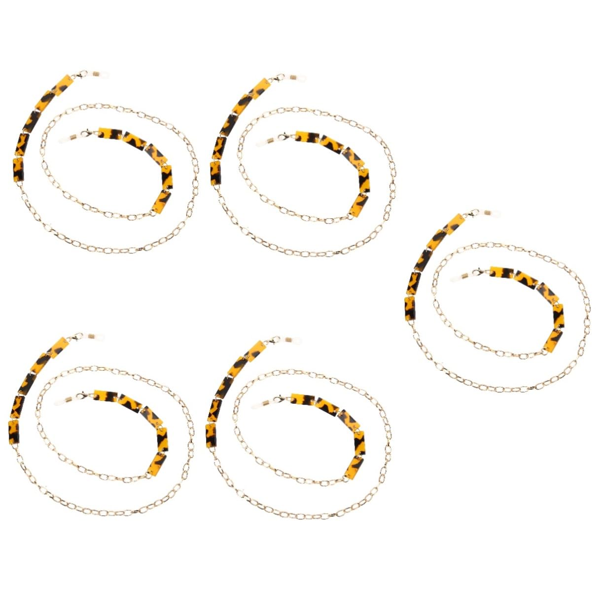 minkissy Catena di occhiali da esterno Occhiali da sole ferma occhiali catena di occhiali d'oro cinturino per occhiali sportivi fermaocchiali antiscivolo Rame Orange