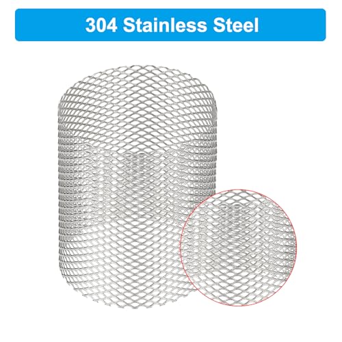 Image of PATIKIL 2 Pcs 35mm OD Strainer Mesh, 40mm H Screen Y Shaped Strainer Filter Valve Mesh Screen 304 Stainless Steel Strainer Mesh for Debris Pump Water Oil Separation