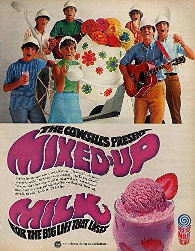 The Cowsills present Mixed-Up Milk - American Dairy Assn ad 1969 Lk