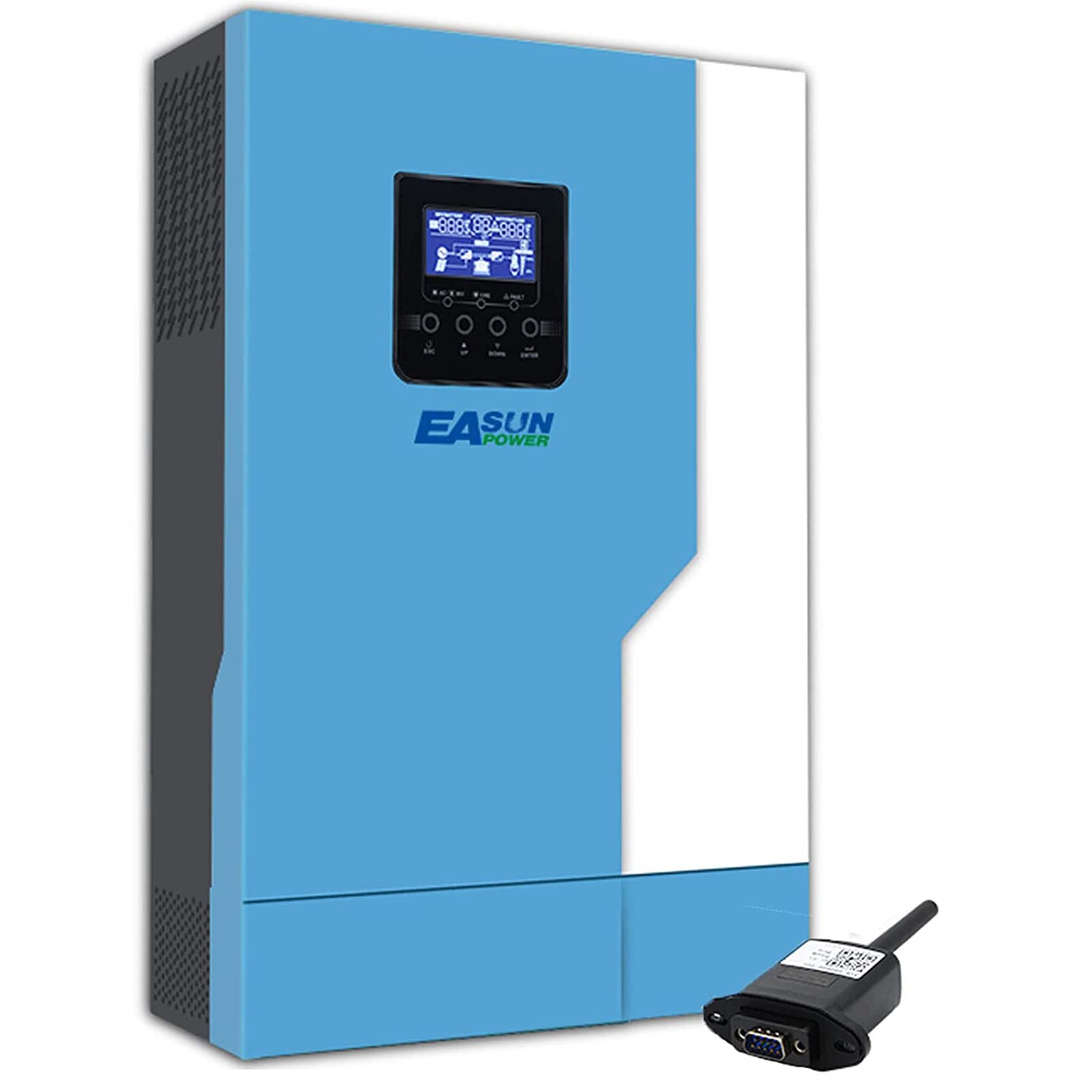 5500w Off Grid Inwerter z czystą falą sinusoidalną 100a Kontroler ładowania słonecznego, Hybrydowy falownik solarny 48V 230VAC Może być podłączony do WIFI/USB/RS232/GPRS